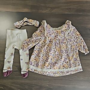 Max Studio Kids 6–9 Month Fall Dress Set – Dress, Tights & Headband